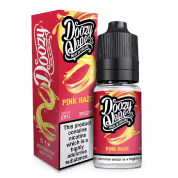 Doozy Pink Haze 10ml E-liquid - Zingy lemon and a concoction of citrus fruits with a tangy edge. A perfectly balanced Sweet Citrus Flavour that will dazzle your taste buds. Available in 3mg and 6mg Nicotine Strength.