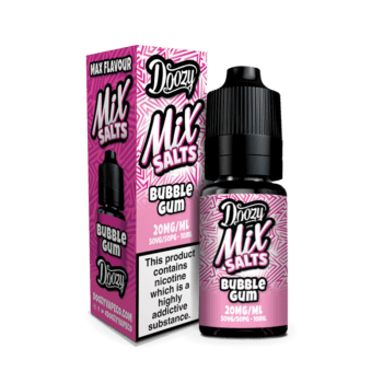Doozy Mix Salts Bubblegum Nic Salt E-liquid. There’s only one Pink Bubbly that comes to mind. The distinct Bubbly Flavour takes you back to the Tuck Shop days. A True All Time Classic.